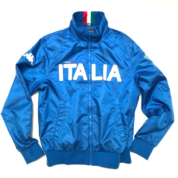 kappa track jacket blue